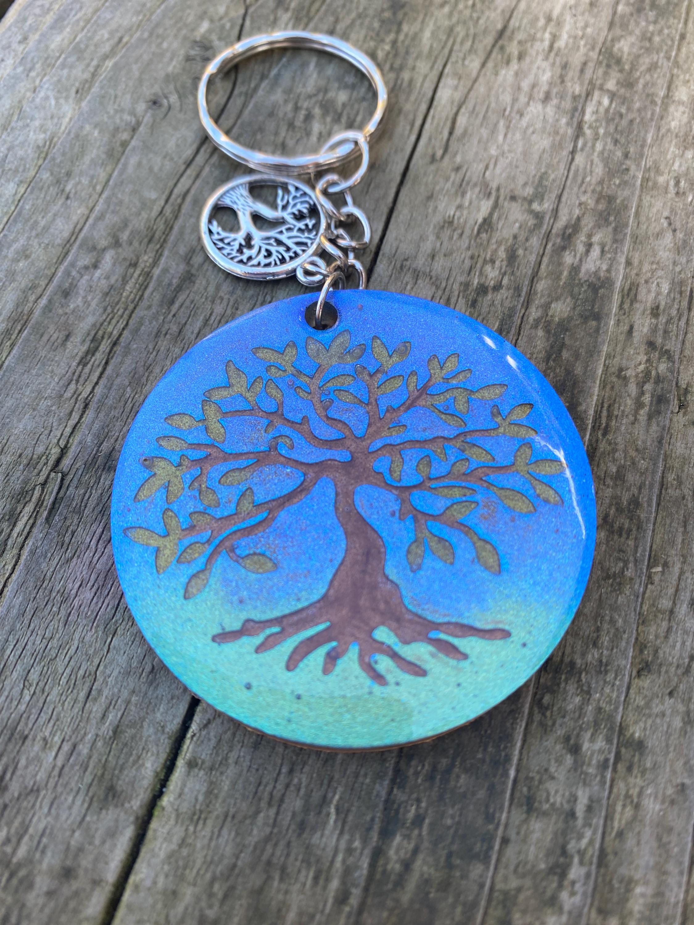 Tree Keyring Handmade Tree of Life Keychain - Etsy