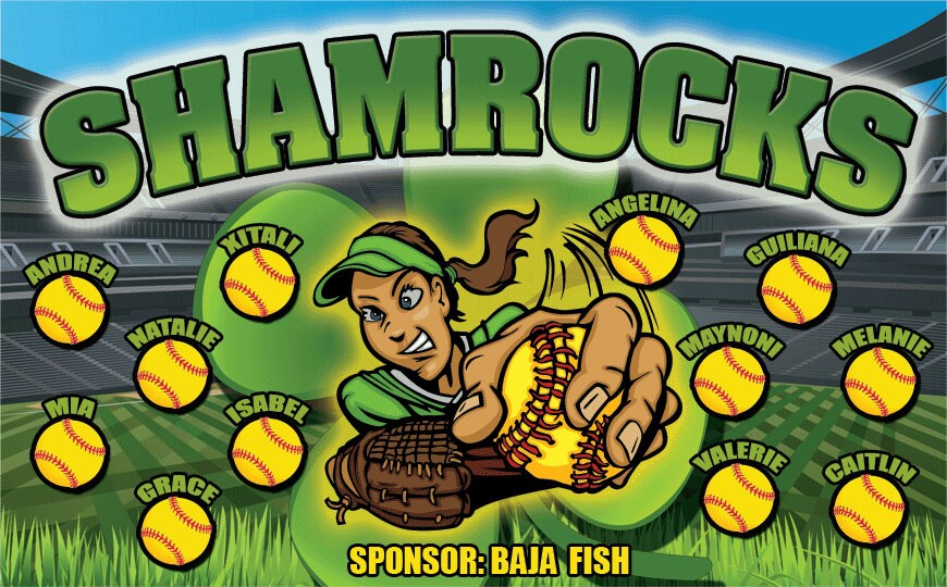 Fireballs Baseball or Softball Team Banner 3ft X5ft Your Etsy