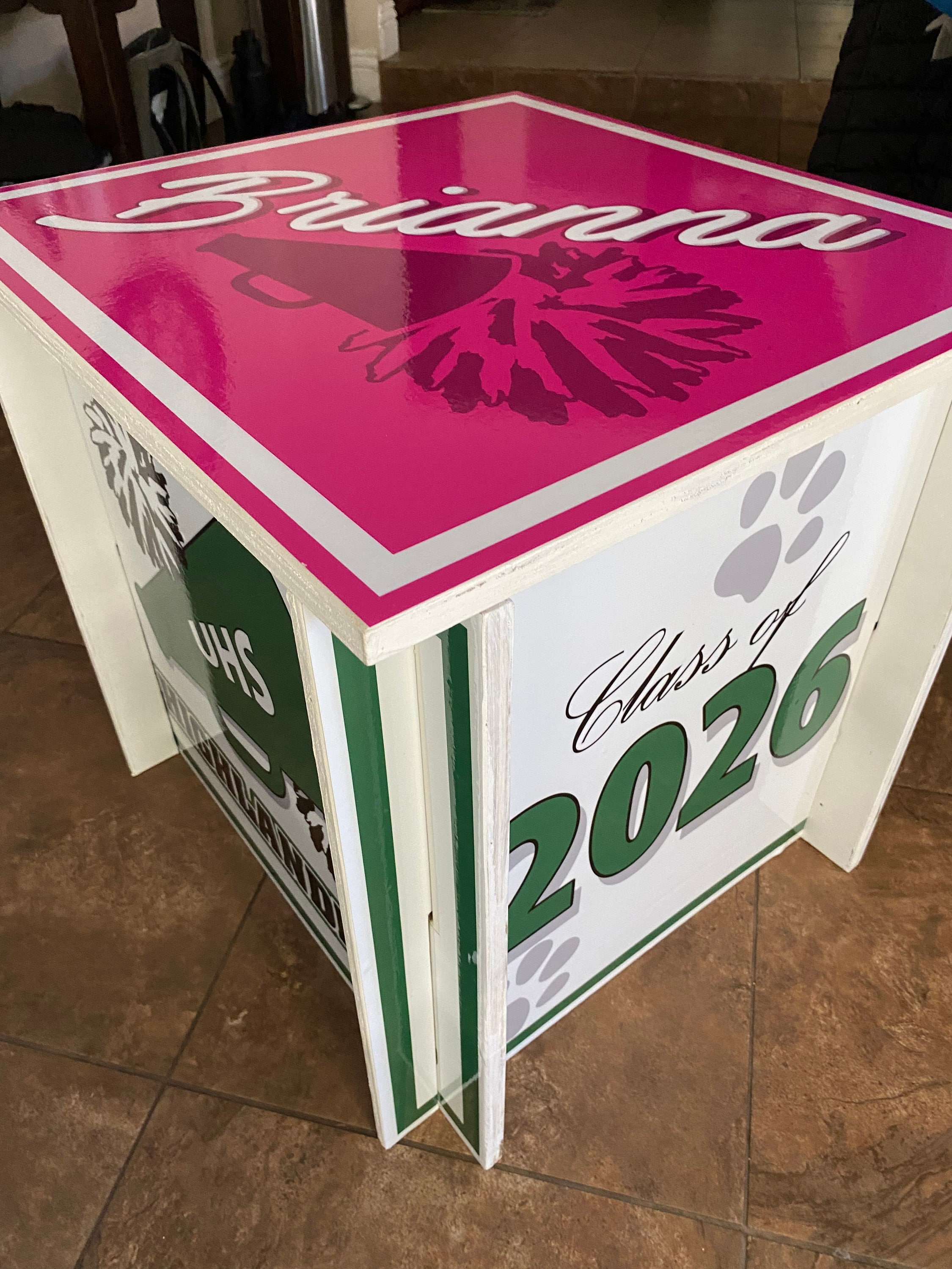 Cheer Box Decals/Stickers/Wrap (5 sides) - Custom Design - Full Color Print