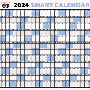 2024 Smart Calendar BIG / GIANT Make 2024 the Best Year ever with this Amazing Tool 2 Sizes Home/Fitness/Goals/Wall Calendar/Tracker image 2