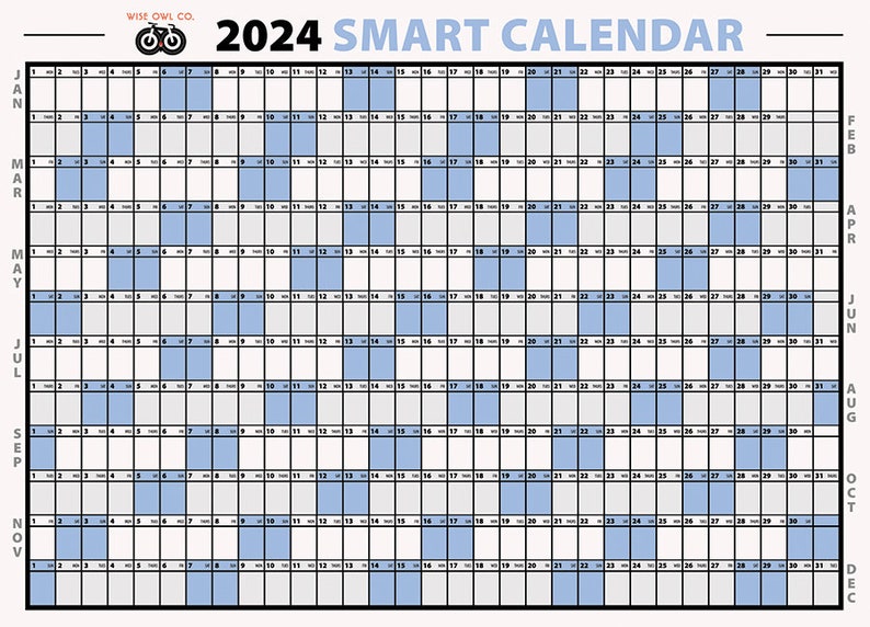 2024 Smart Calendar BIG / GIANT Make 2024 the Best Year ever with this Amazing Tool 2 Sizes Home/Fitness/Goals/Wall Calendar/Tracker image 2