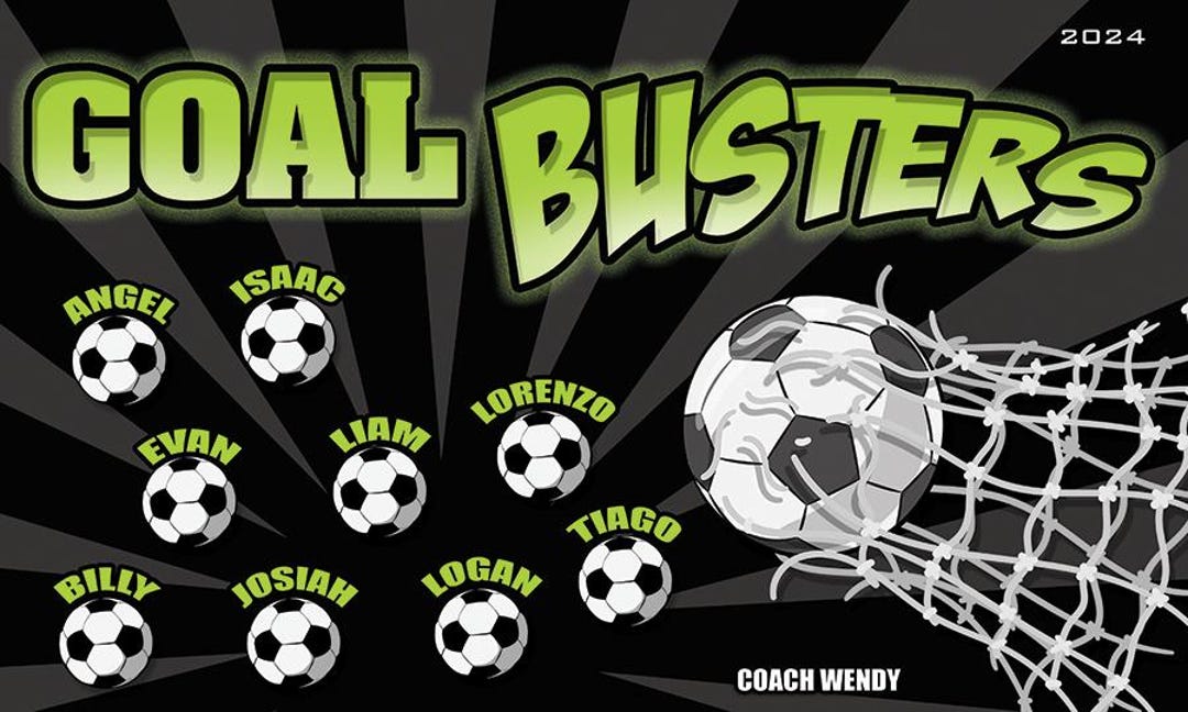 Goal Busters - Soccer Team Banner - Any Team Name - Choose Size ...