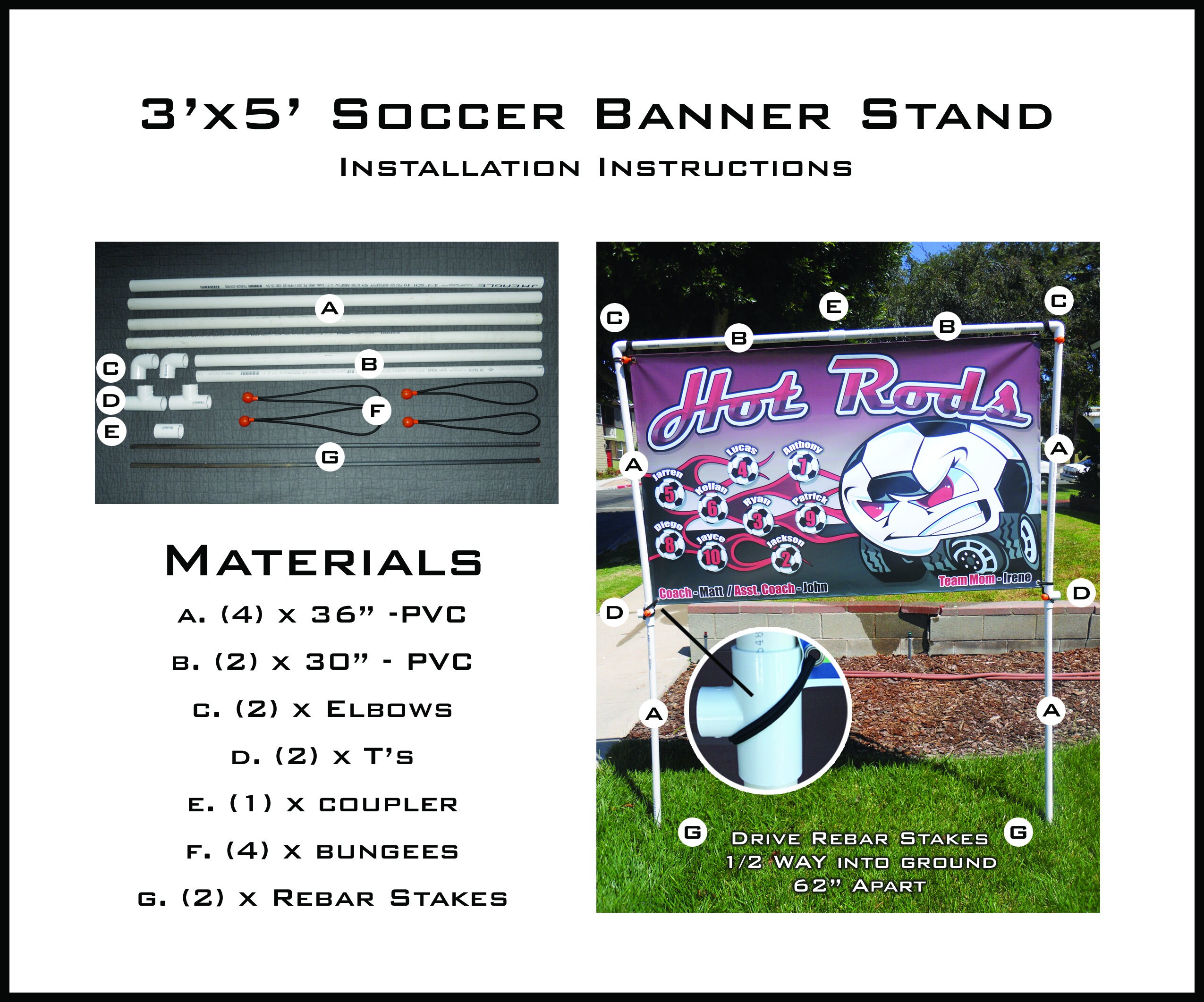 PVC Banner Stand for Soccer Team Banner - Etsy