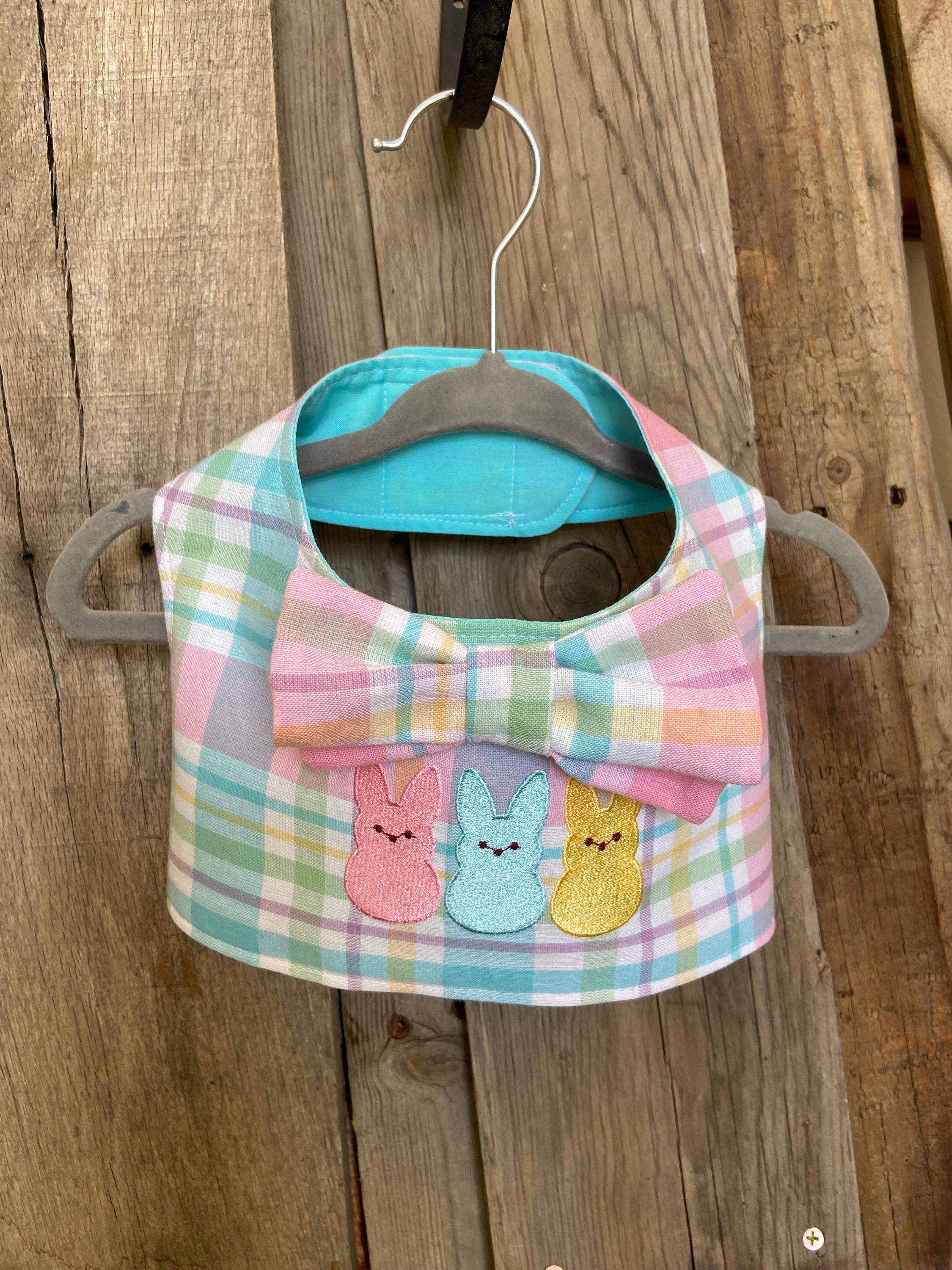 Boy Dog Easter Harness. Handsome Easter vest with matching girl pup outfit. Can be purchased separately. Features  machine embroidered peeps