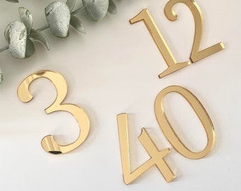 Acrylic Number Cake Charm - Topper - Mirrored Acrylic