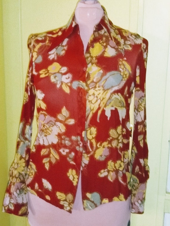 VTG 1970s Cacharel blouse | Etsy
