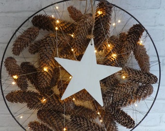 XXL Loop "Star with cone and fairy lights"