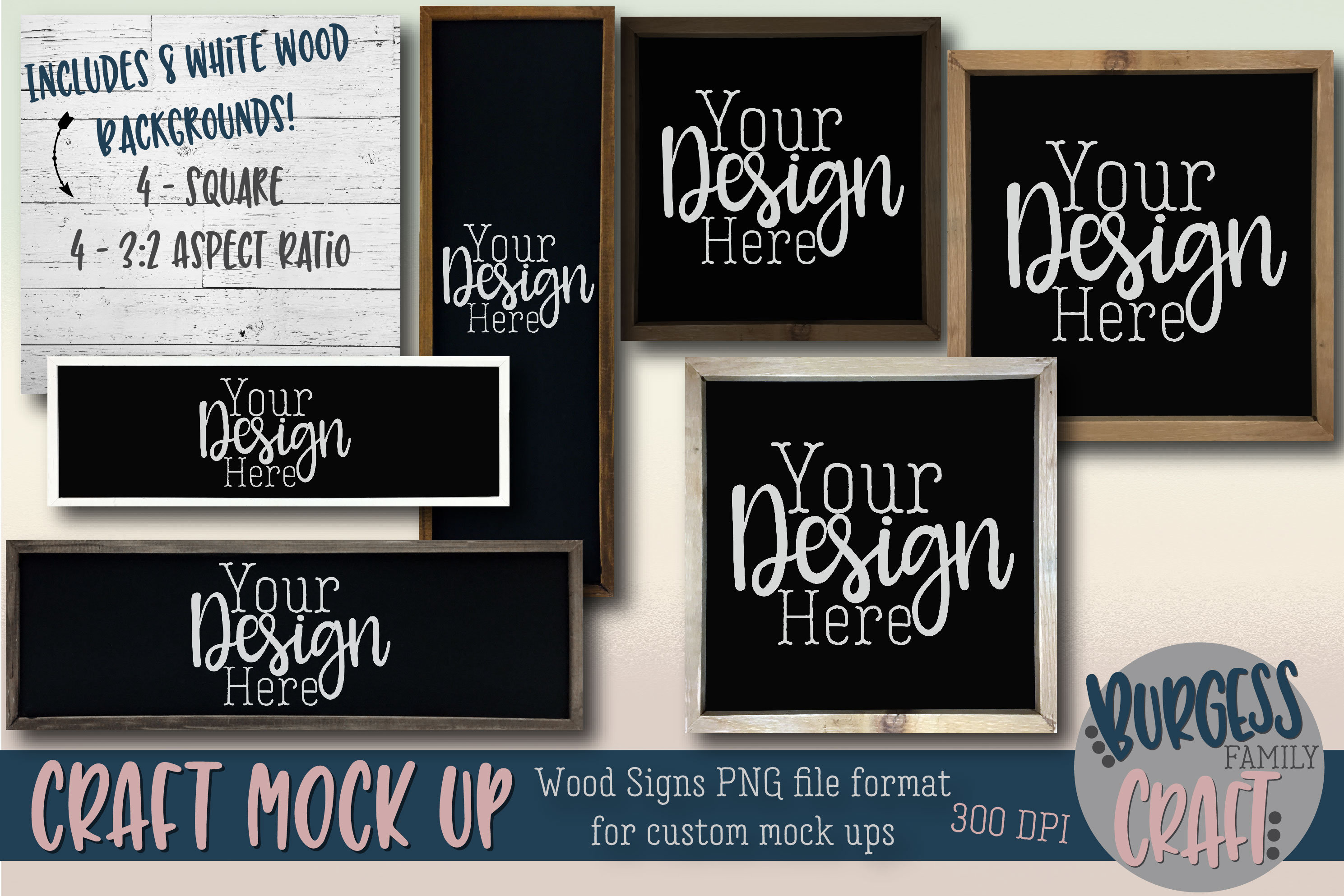 Wood Frame Signs Build Your Own Craft Mock Up Etsy