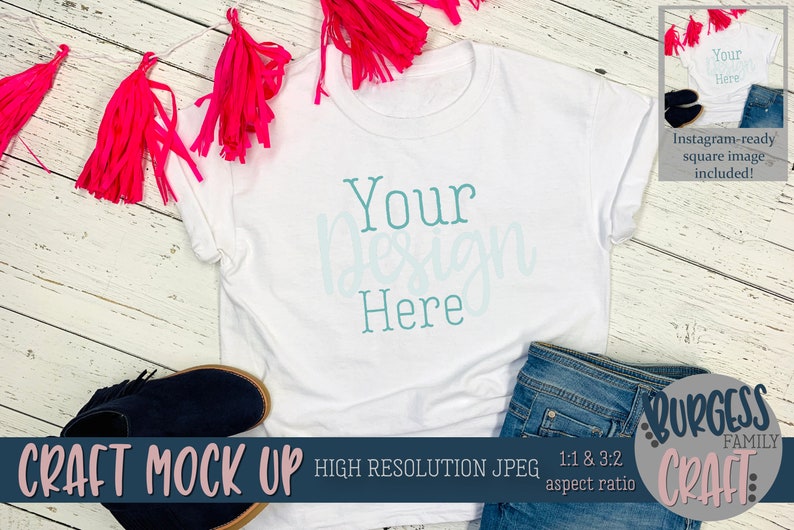 High Resolution JPEG Birthday girl shirt Craft mock up