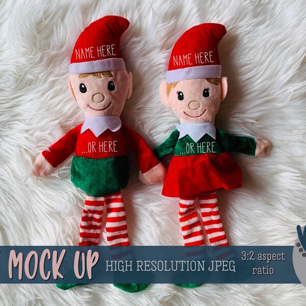 Dollar Tree girl and boy elves | Craft mock up