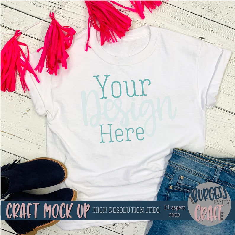 High Resolution JPEG Birthday girl shirt Craft mock up