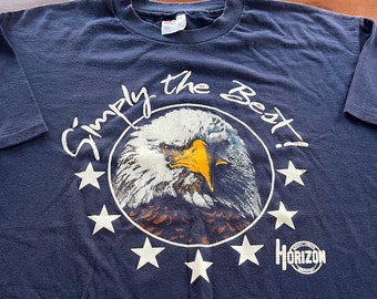 Vintage Bald Eagle Graphic T-shirt, USA Made, XL