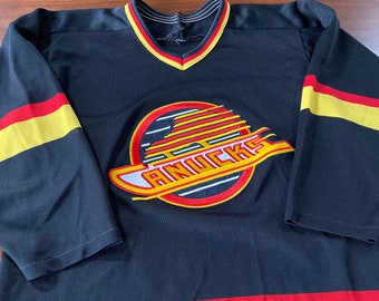 VANCOUVER CANUCKS THROWBACK NHL HOCKEY JERSEY SIZE LARGE ADULT