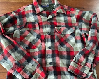 Vintage Pendleton Plaid Flannel Shirt Made in USA