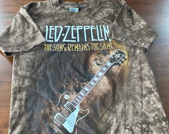 Vintage 90s Liquid Blue Led Zeppelin T-shirt Made in USA