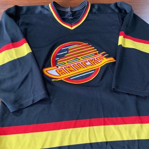 Vancouver Canucks Flying V Jersey Yellow Rare