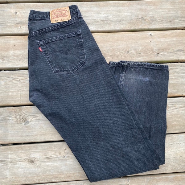Vintage Levis 501 Black Denim Jeans Made in Canada