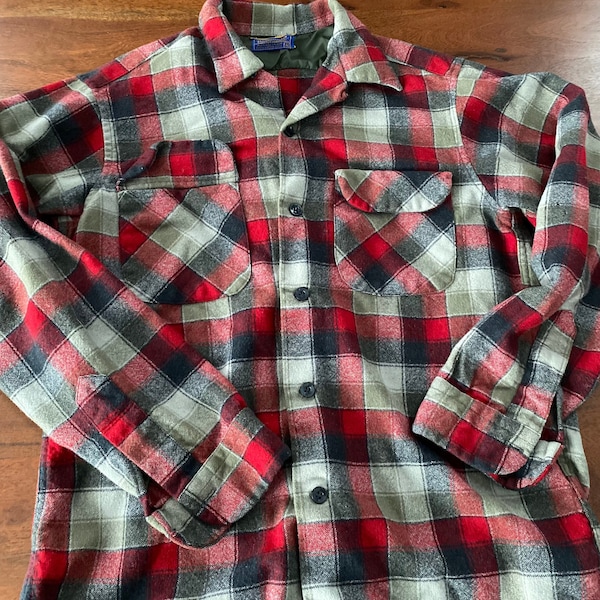 Vintage Pendleton Plaid Flannel Shirt Made in USA