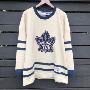Adidas Maple Leafs Vintage Crew Sweatshirt Medium Grey Heather S Mens