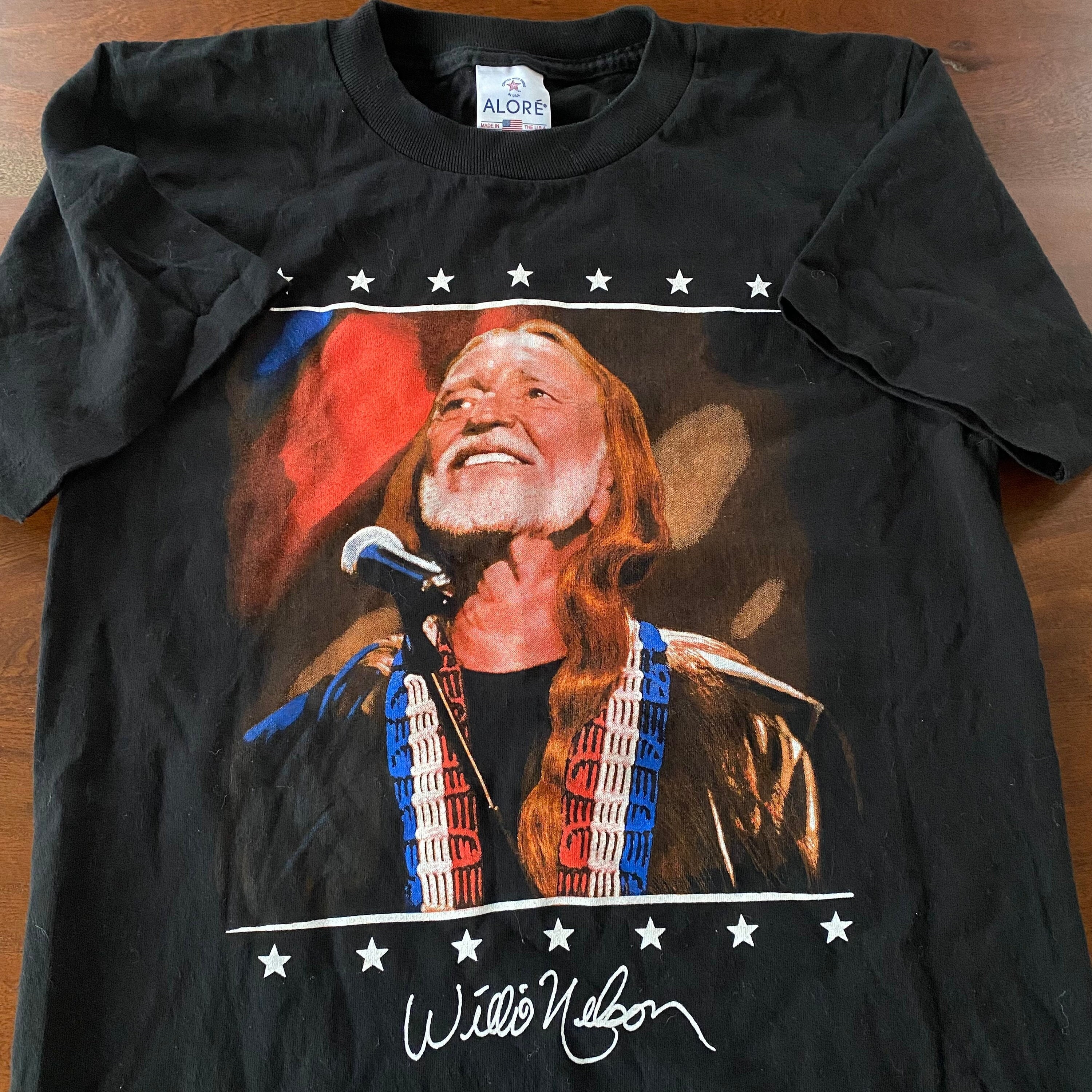 j*6様 【90S Willie Nelson ウィリーネルソンTシャツ USA Vintage 90s Willie Nelson T-shirt Made in USA - Etsy