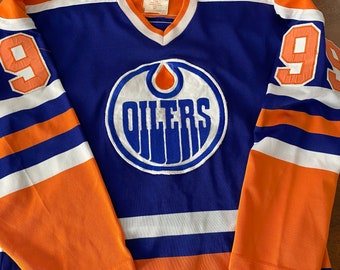 Vintage 80s Wayne Gretzky Edmonton Oilers Sandow SK Hockey Jersey
