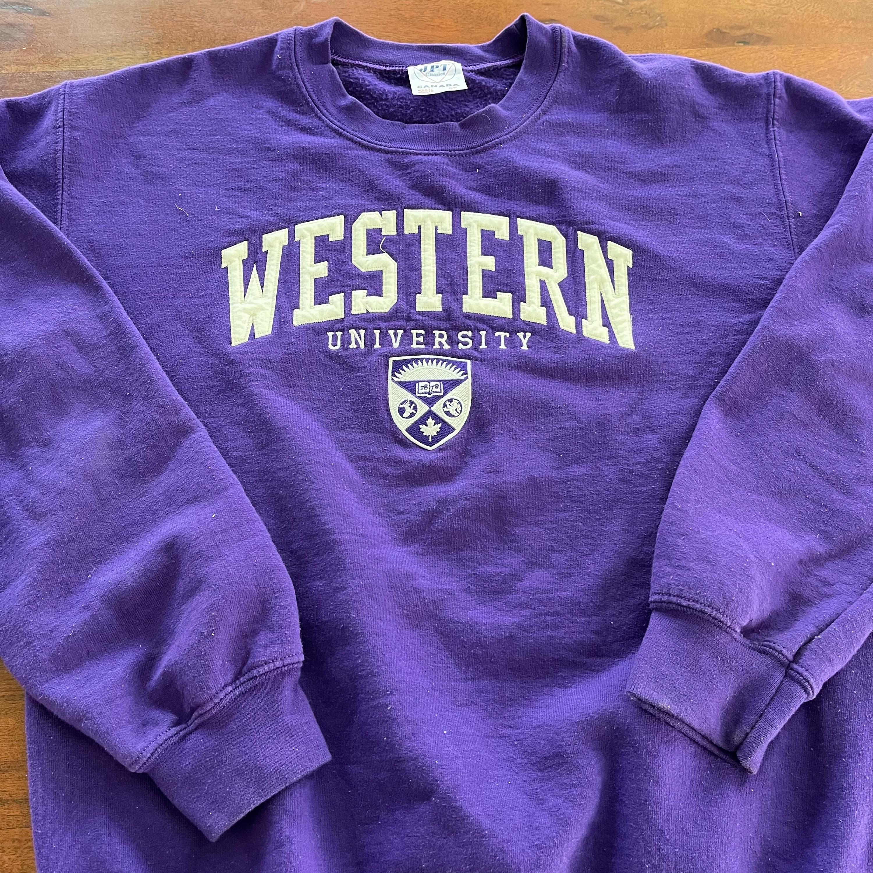 Western University University Crew Neck Sweater Vintage Western