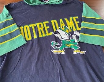 Vintage Notre Dame Fighting Irish Hooded Raglan