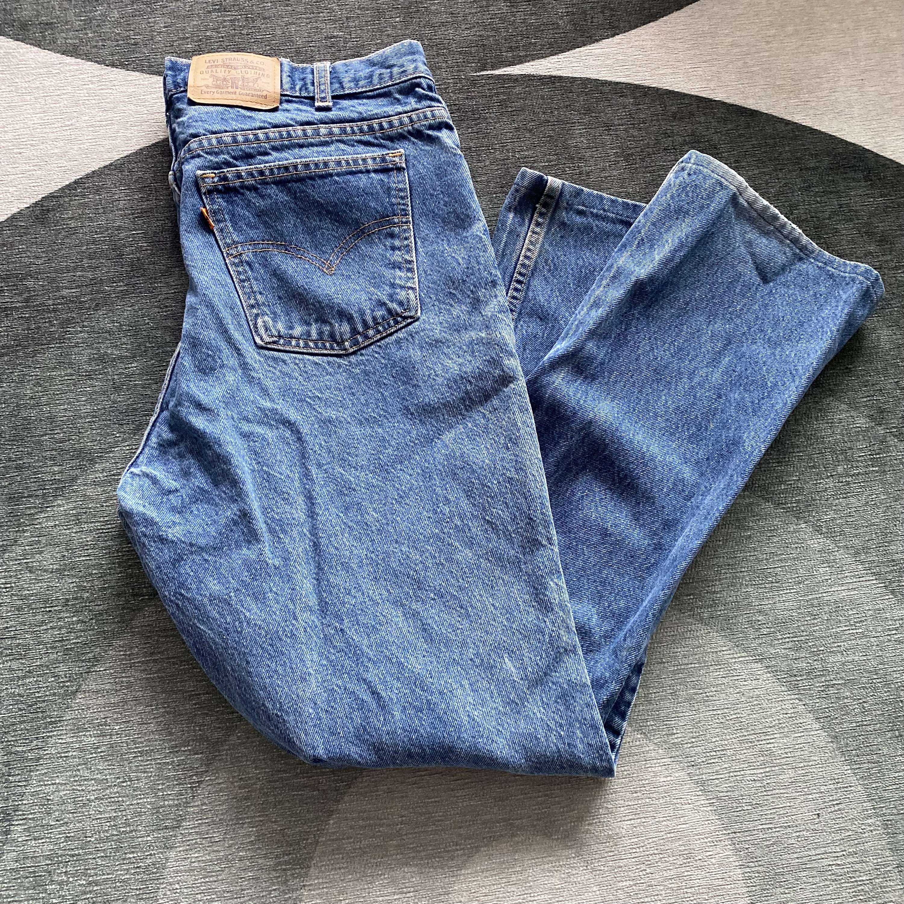 リーバイス　619 濃紺　カナダ製　70s 80s デニム　vintage Vintage 1970S Levi's 619 Orange Tab Jeans Size 34 X 32