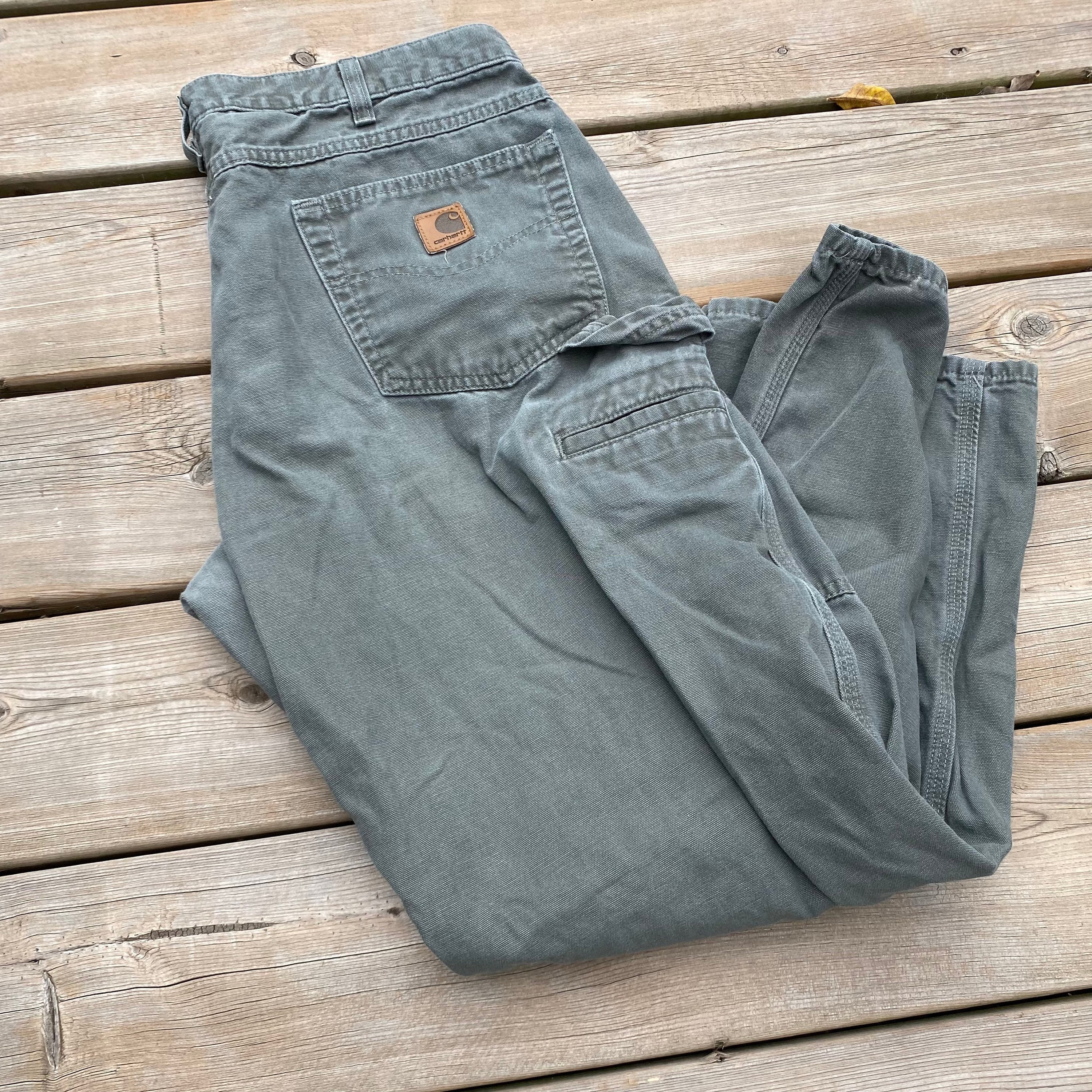 Vintage Carhartt Work Pants in Olive Green 36 X 30 - Etsy