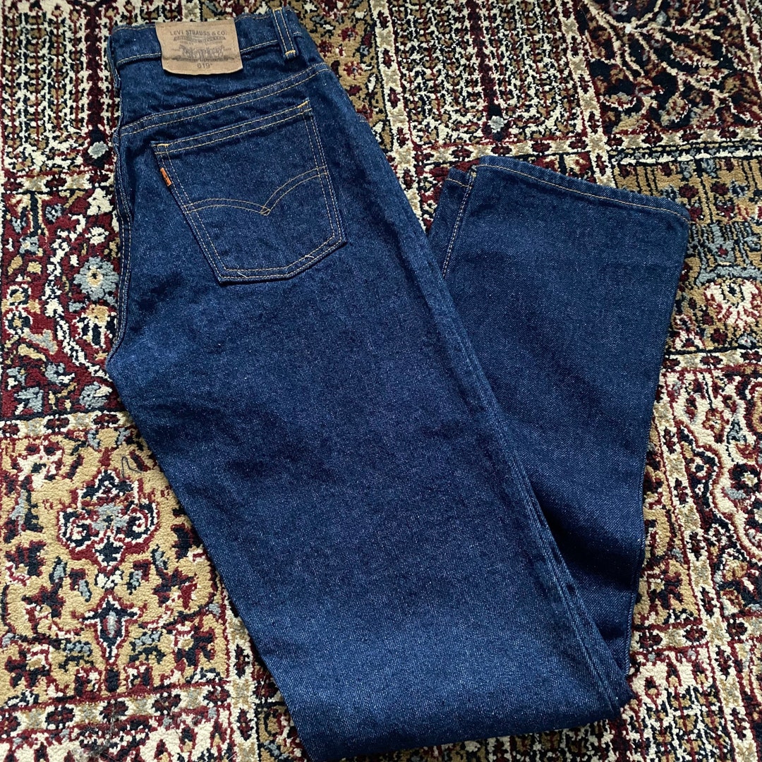 Vintage Levis 619 Dark Wash Raw Denim Style Orange Tab Jeans Made in Canada 29 X 34 Etsy