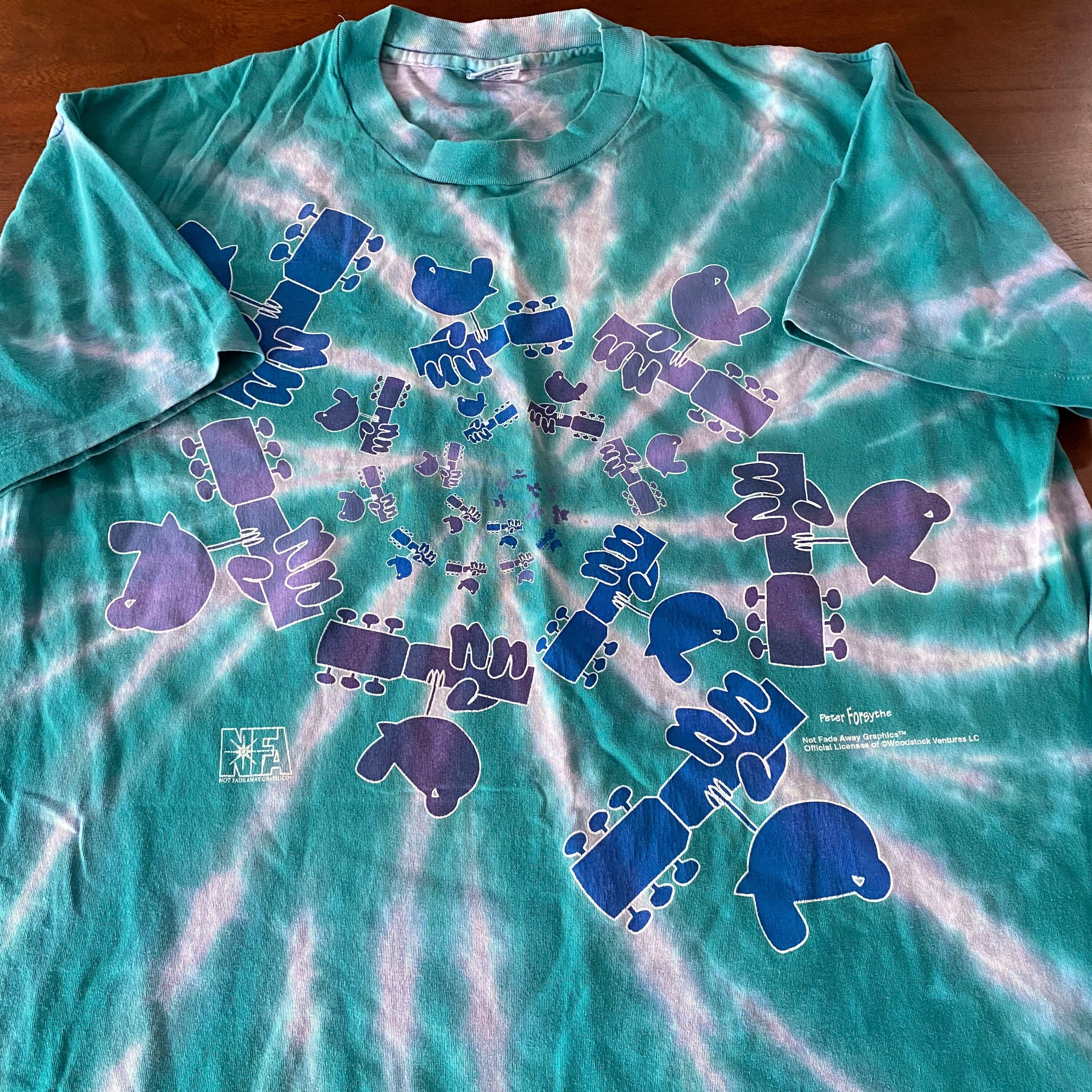 ヴィンテージ 1994 ウッドストック フェスティバル タイダイ T シャツ 