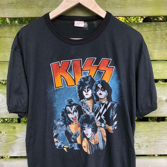 RARE Vintage Early '80s KISS Band T-shirt - Etsy Israel