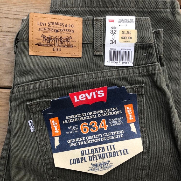 Vintage New With Tags Levis 634 Olive Pants -  Ireland