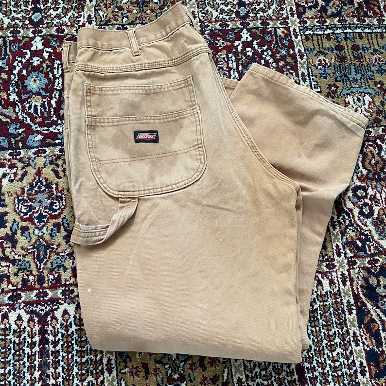 Vintage Tobacco Dickies Double Knee Carpenter Work Pants 36 X 28 Etsy