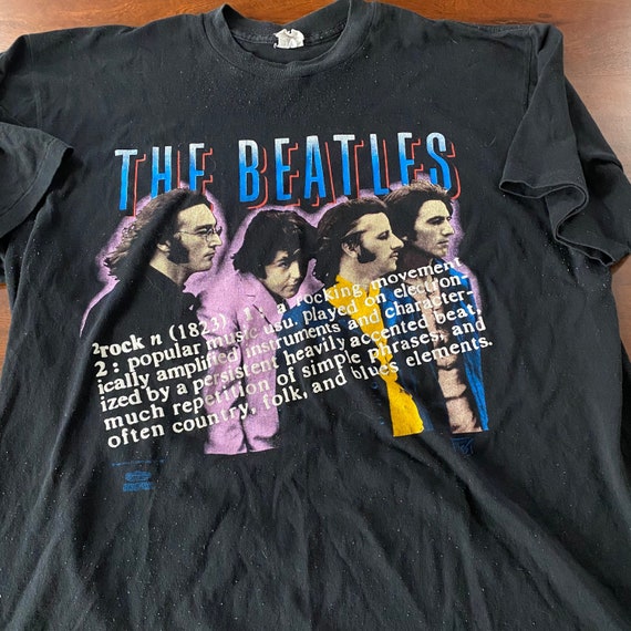 Vintage 1991 Backstage Pass Beatles Graphic T-shi… - image 1