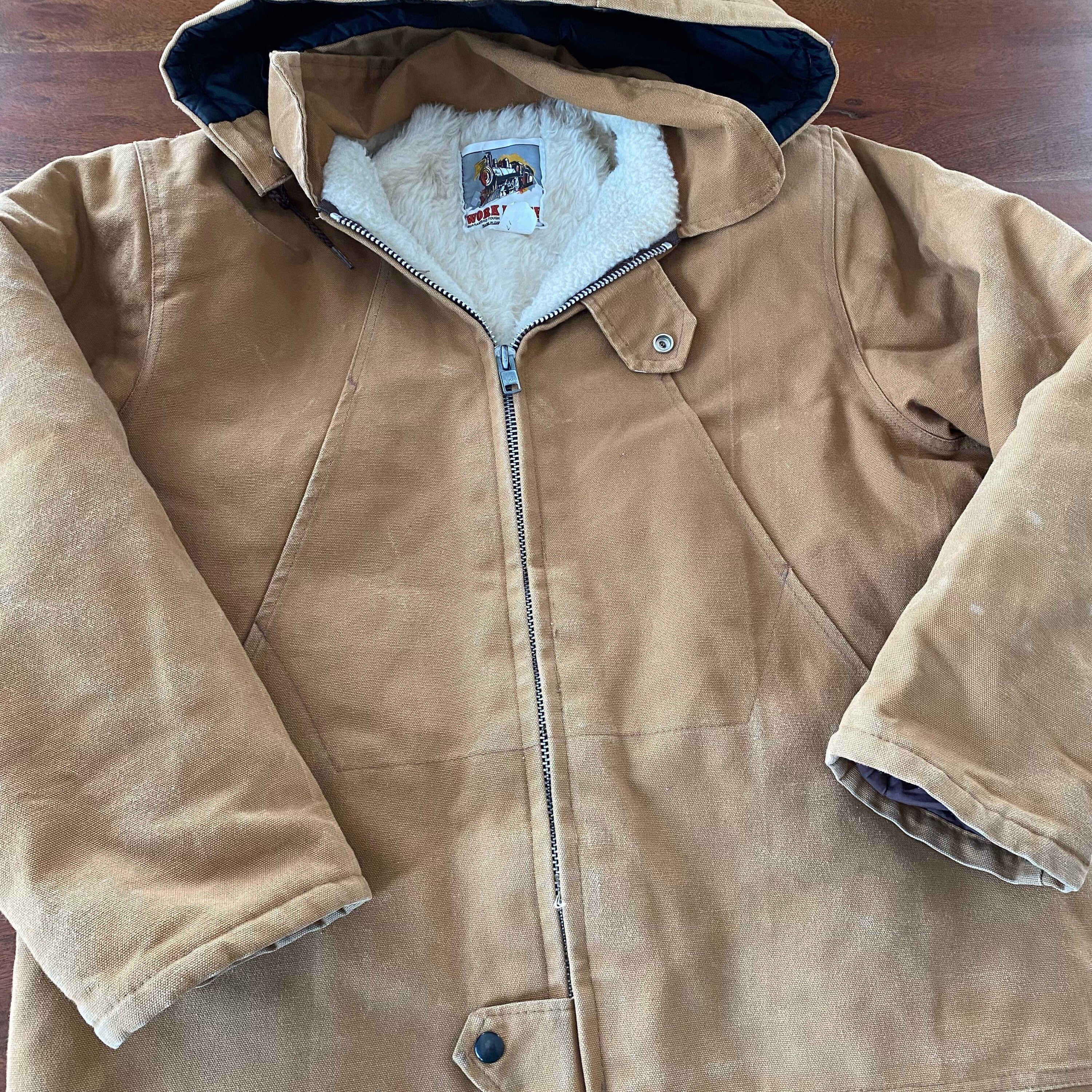 Giacca da lavoro foderata in pelliccia di cavallo da lavoro