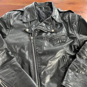 Vintage Coronet Leather Motorcycle Biker Jacket Made in Canada