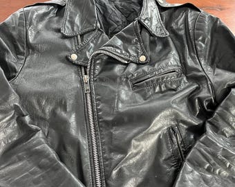 Vintage Coronet Leather Motorcycle Biker Jacket Made in Canada