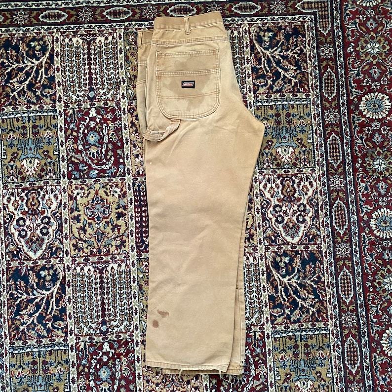 Vintage Tobacco Dickies Double Knee Carpenter Work Pants 36 X 28 Etsy