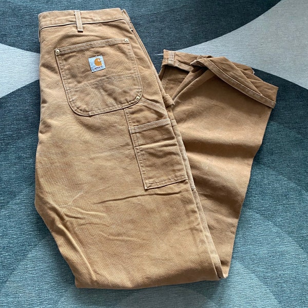 Vintage Double Knee Carhartt Pants Made in USA 34 x 36