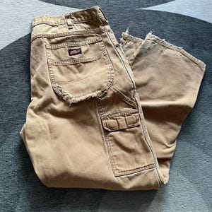 Vintage Thrashed and Worn Double Knee Dickies Carpenter Pants 37 x 30