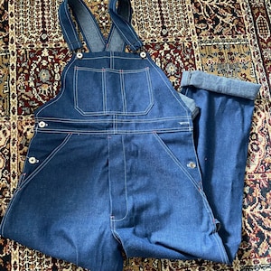 Vintage Big Al Denim Work Overalls Made in Canada 34 X 31