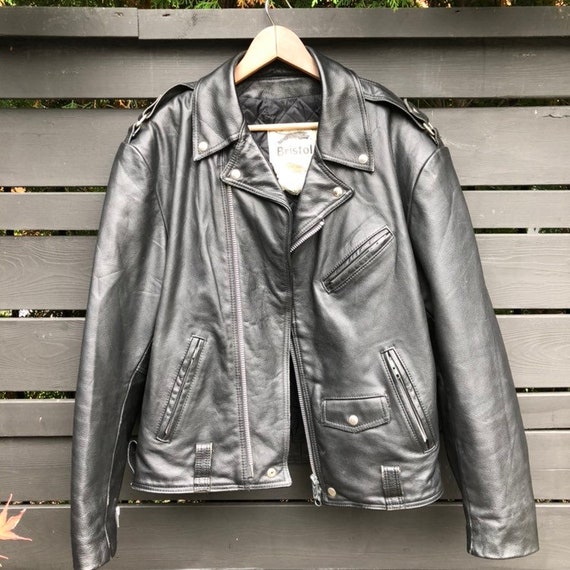 Vintage Bristol Leather Biker Punk 