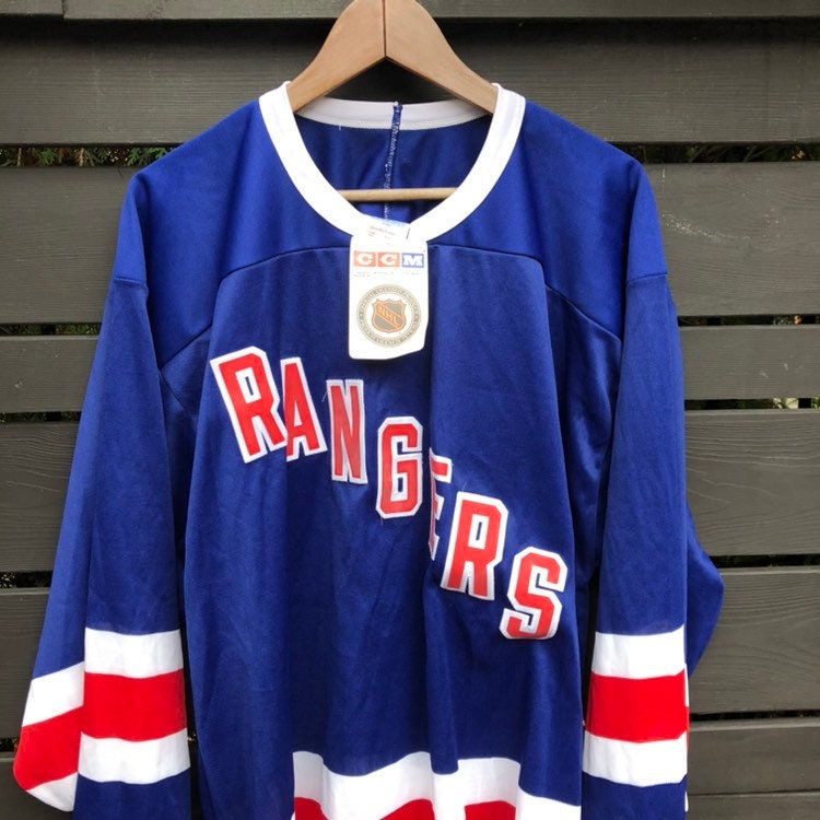 Vintage '90s New York Rangers CCM Hockey Jersey Large Blank