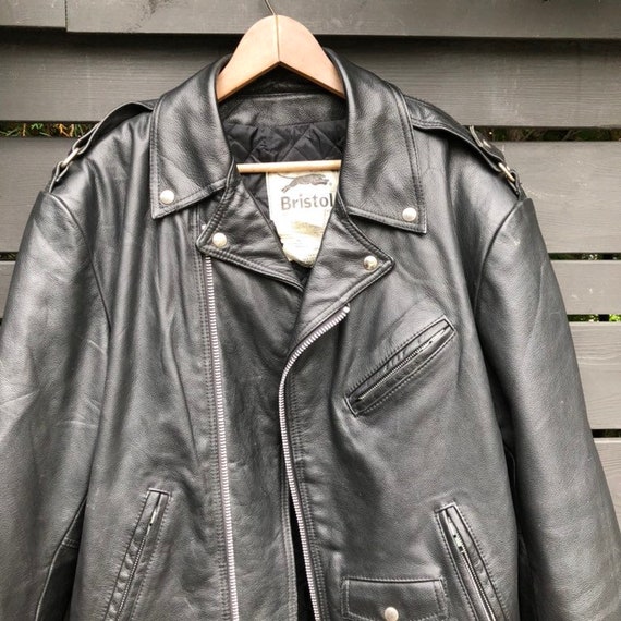 Vintage Bristol Leather Biker Punk 