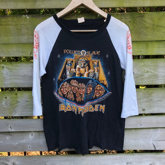 RARE 1984 Iron Maiden Power Slave Raglan T-shirt