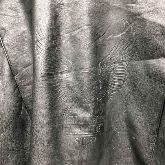 Monogram Embossed Bandit Leather Jacket Black