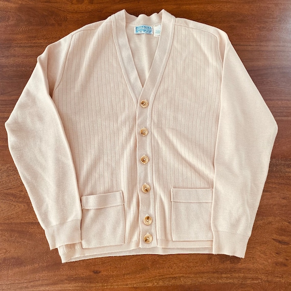 Vintage 70s Sears Acrylic Pocketed Cardigan - Etsy