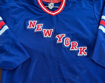 Vintage 80s New York Rangers CCM Hockey Jersey Made in Canada