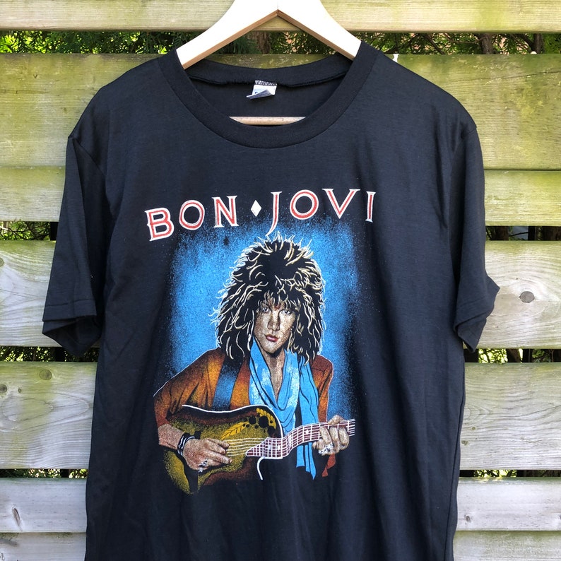 Vintage 80's Bon Jovi Tshirt New Old Stock Etsy